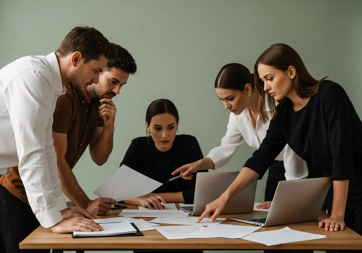 Equipe em conversa sobre práticas de mindfulness